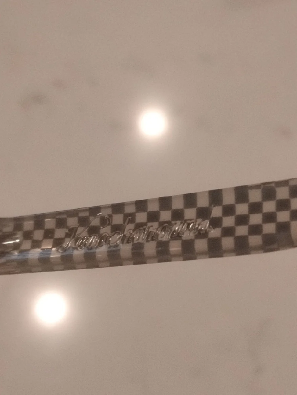 Kid's Black Knockarounds Frame Sunglasses with Checkered Arms